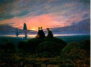 Caspar David Friedrich Moonrise Over the Sea oil